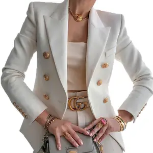 Revestimento das mulheres Nova Cor Sólida Moda Ocasional Terno Casaco Curto Feminino blazer para as mulheres