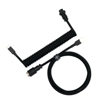 Angitu Câble enroulé pour clavier de type C inversé à double manchon personnalisé avec couleur GX16 Aviator