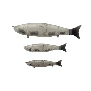 Señuelos de Pesca Articulados de 2 Secciones de ABS Premium para Bricolaje, para Pescar Lubina, Lucio, <span class=keywords><strong>Trucha</strong></span>, Lubina de Mar, Personalizables, Sin Pintar, Señuelos Deslizantes en Blanco para Río - Product Image 2