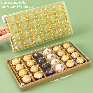 Boîte à chocolat YUZMEI de 24 pièces, taille 310x165x40mm, emballage cadeau en acrylique, boîte en plastique transparent pour bonbons Ferrero Rocher - Product Image 5