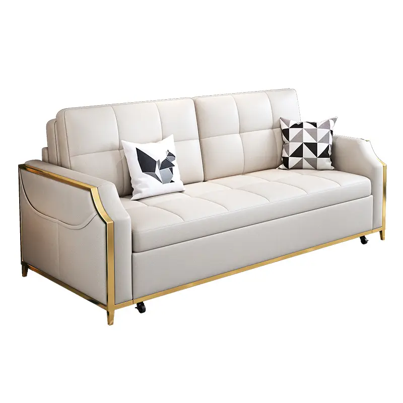تصميم بسيط متعدد الوظائف تخزين قابلة للطي أريكة سرير