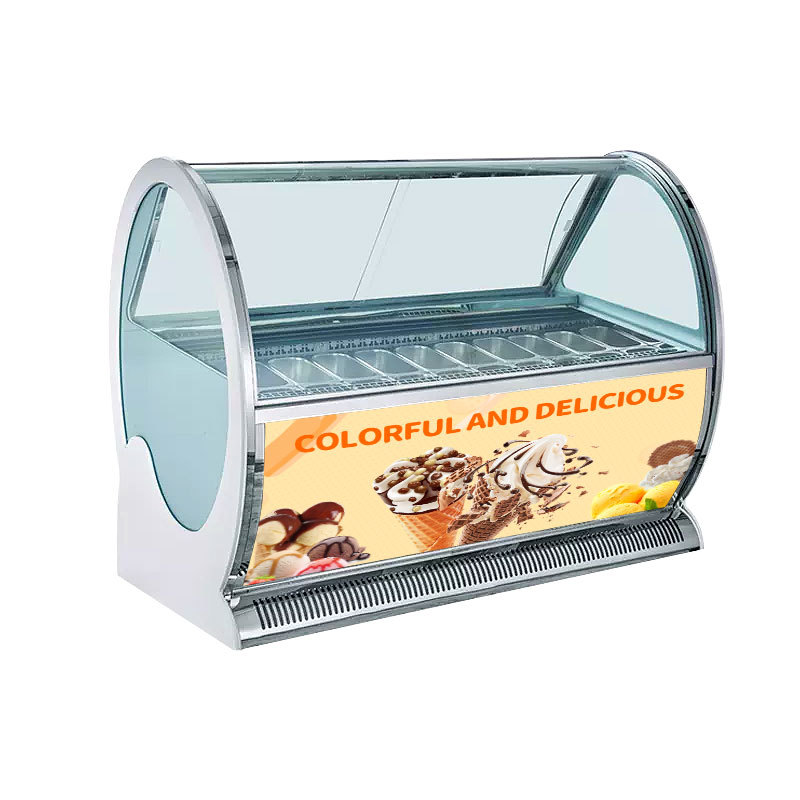 Commercial Air Cooled Ice Cream Display