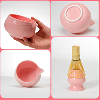 Ensemble cadeau fouet à matcha en bambou personnalisé Geling Factory, vente en gros au Japon, bols à matcha en céramique de haute qualité avec tamis à matcha