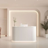 Bureau de réception moderne pour salon de beauté avec comptoir de caisse, table de réception blanche économique pour bureau