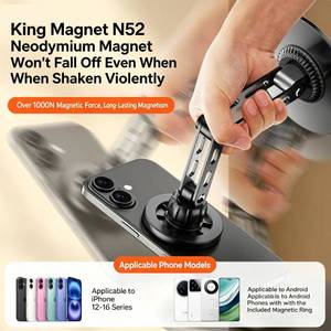 Soporte Magnético Universal de Aleación para Teléfono, Rotación 360°, Base de Silicona Antideslizante, Compatible con la Mayoría de los Teléfonos Móviles, para Juegos y Oficina - Product Image 3
