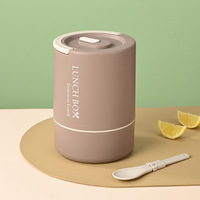 Boîte à lunch isolée en acier inoxydable à 3 couches de qualité supérieure avec trous respirants et poignée épaissie pour les repas de bureau, scolaires et de plein air