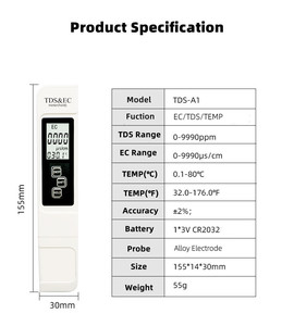 Medidor de <span class=keywords><strong>pH</strong></span>, TDS y EC en Oferta, Medidor de <span class=keywords><strong>pH</strong></span>/Humedad/Luz para Suelo, Combo Portátil con Pantalla LCD, Precisión de 0.01pH - Product Image 5