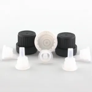 18mm big tamper proof cap for essential oil bottle plastic pilfer proof cap with Inner plug