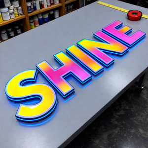 Letras de Canal LED RGB con Iluminación Direccionable por Píxeles, Efectos de Flujo Gradual, Letrero Personalizado con Nombre de Tienda, OEM - Product Image 1