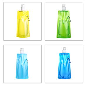 Pochette debout en plastique PE recyclable pour jus de compote eau minérale bière sécurisée et réutilisable à faible quantité minimale de commande - Product Image 5