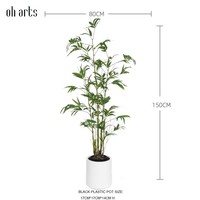 Oh Arts Wholesale 5ft 150cm Plantes et fleurs artificielles, Bonsaï de simulation, Arbre de bambou ventru, Plantas Artificiales