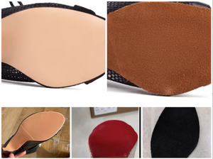 2025 HS005 nueva moda mujer tacón alto PU + red salón de baile latino Jazz por encima del tobillo zapatos de baile - Product Image 6