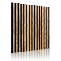 Panneau acoustique en bois Akupanel avec dos en feutre polyester 600*2400mm, taille personnalisée, panneau absorbant le son