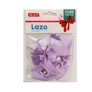 ILAN Nastro Lazo 20mm Viola 8 Pezzi Decorazioni Artigianali - Product Image 1