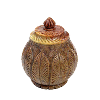 Boîte de rangement ovale en pierre sculptée en forme de feuille, ustensiles de cuisine, vaisselle, mariage, mise en conserve, préservation de la fraîcheur, bouchon à vis moderne, carton