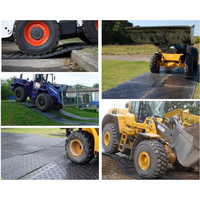 Tapis de protection temporaire en HDPE pour équipement lourd, épaisseur 12,7 mm, 4x8, tapis de piste en HDPE composite pour boue, marais et sols difficiles