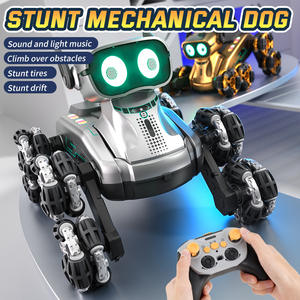 AiJH Intelligent 8-Wheel RC <span class=keywords><strong>Robot</strong></span> Dog Stunt Car Climbing Pet Vehicle Walking Remote Control Dog Toy for Kids - Product Image 1