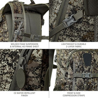 Sac à dos tactique de sport vert personnalisé pour homme avec fermeture éclair et doublure en polyester pour le camping et la randonnée