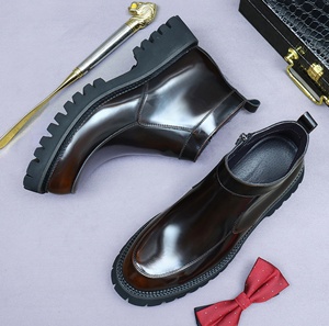 Chaussures classiques décontractées en cuir de qualité supérieure, fermées, imperméables, souples, flexibles, antidérapantes, résistantes à l'usure, confortables, pour la marche quotidienne en toutes saisons - Product Image 1