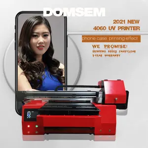 6040 UV Inkjet Printer 3 Printheads Cylindrical Flatbed Varnish Printing Machine