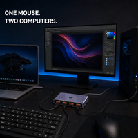 Commutateur USB 3.1 Gen 2 10 Gbit/s 2 entrées 4 sorties USB-A en alliage d'aluminium avec contrôle multi-écrans pour Windows MacOS PC Ordinateur portable Vente en gros