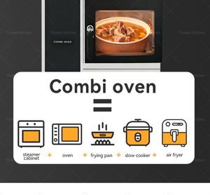 Horno de Vapor Comercial de Alta Capacidad con Control Táctil Inteligente, Horno de Convección para Restaurante, Hotel, Cocina TLBW-E-T31*2 Comb - Product Image 5