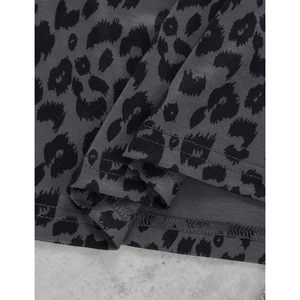Camiseta de Mujer con Estampado de Leopardo FOXA, Manga Corta, Corte Regular, Informal, Verano, Transpirable, Tejido de Jersey de Poliéster - Product Image 4