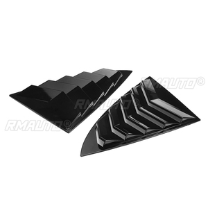2pcs Car Rear <b>Window</b> Shutter <b>Cover</b> Trim <b>Window</b> Louver Side Vent Trim For Tesla Model 3 2018-2019 Accessories - Product Image 3