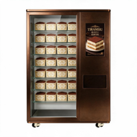 Máquina de Venda Automática Refrigerada para Sobremesas com Tela Sensível ao Toque, Capacidade para 60 Compartimentos, Gestão Baseada em Nuvem, 4G LTE/Wi-Fi