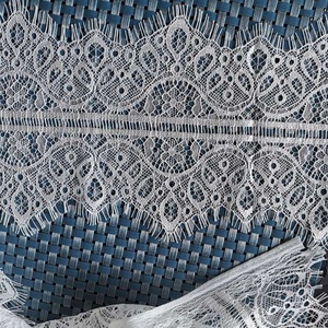 Lông Mi Dệt Kim Kiểu Pháp Ren Ni Lông Màu Trắng Đồ Trang Trí Viền Mi Chantilly Đồ Trang Trí Viền Vải Ren - Product Image 6