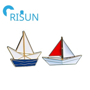 Souvenir su misura smalto barca a vela perni smaltati su misura in smalto <span class=keywords><strong>oro</strong></span> argento goletta barca a vela spille spille spille - Product Image 3
