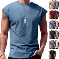 Débardeur Homme Sans Manches Col Rond Musculation Gym Fitness Bodybuilding Été Décontracté Quotidien Sportswear