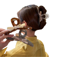 Pince à Cheveux Nœud Papillon en Plastique de 13 cm Style Français, Écologique, Tendance, Faite à la Main, Haute Qualité, pour Queue de Cheval Femme, Vente en Gros