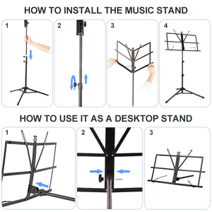 Accesorios de Instrumentos Musicales de Alta Calidad, Soporte de Música Plegable de Aleación de Aluminio Grande para Partituras - Product Image 5