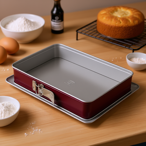 Dr. Oetker Rectangular Springform Pan 38 x 25 Cm Bicolor <b>Bakeware</b> For Cake Baking - Product Image 3
