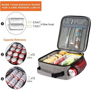<b>Insulated</b> Leakproof PEVA Soft Cooler Bag Collapsible <b>Lunch</b> <b>Box</b> 15L Adjustable Shoulder Strap Outdoor - Product Image 5