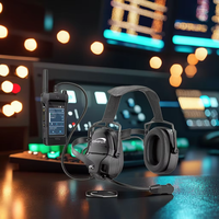 OMFOX KTC300SC H Moniteur Réduction active du bruit Casque de course automobile avec connexion en cascade ENC et un casque