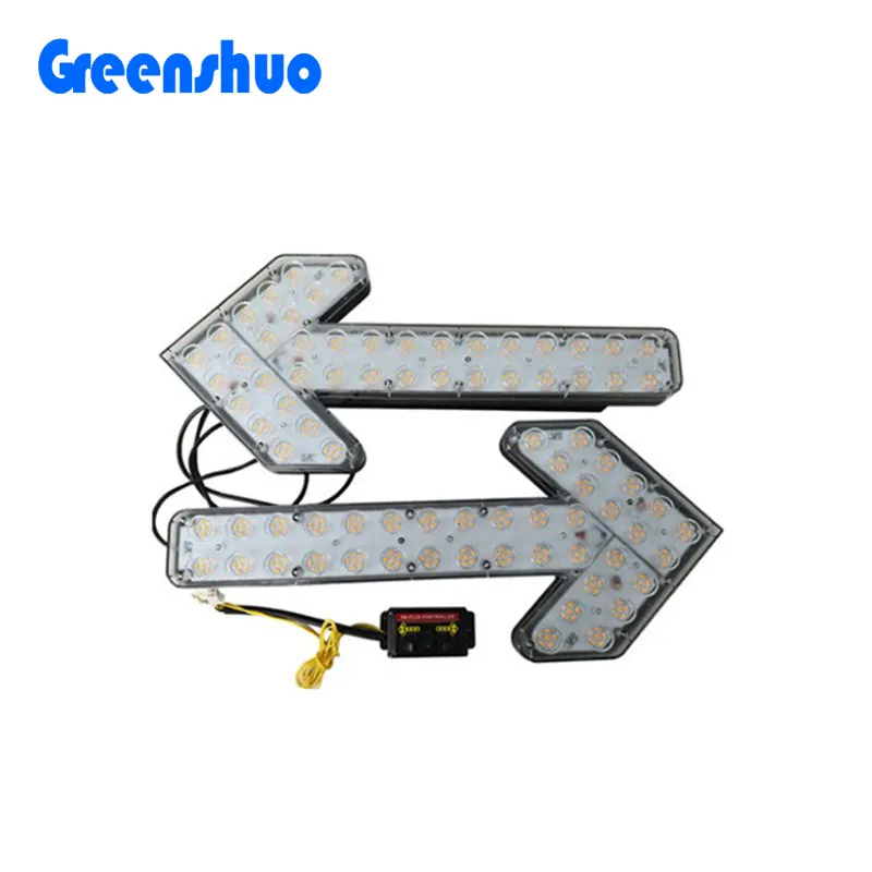 Greenshuo Road Safety Led Signal Boards Yellow Arrow Traffic Sign Light con kit de controlador