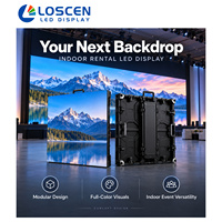 Écran LED couleur pleine 8K LOSCEN P3.91 pour location en intérieur, panneau modulaire à verrouillage rapide 500x500mm pour cabine DJ et boîte de nuit