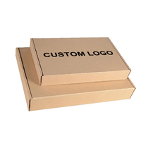 Dossiers d'expédition pliables en carton ondulé brun kraft personnalisés, gaufrage, laminage mat, revêtement UV, matériaux recyclés, cadeau