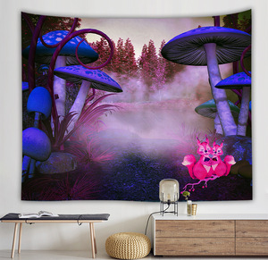 Tapiz <span class=keywords><strong>de</strong></span> Bosque <span class=keywords><strong>de</strong></span> Hongos, Tapiz <span class=keywords><strong>de</strong></span> Pared con Diseño <span class=keywords><strong>de</strong></span> Noche Estrellada, Luna y Pino, <span class=keywords><strong>para</strong></span> Dormitorio, Estilo Estético, con Mariposas Pequeñas - Product Image 4