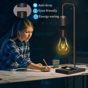 Manyetik Levitating 3 renkler kablosuz şarj pedi LED gece lambası masası yatak odası için lamba ofis noel hediyesi - Product Image 3