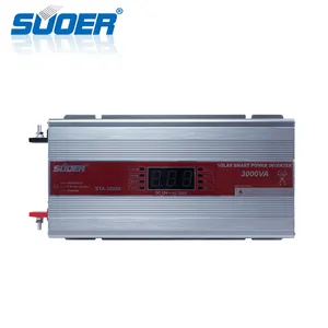 Suoer Inverter Daya Tenaga Surya, DC Ke AC 12V 220V 3KW Modifikasi Gelombang Sinus