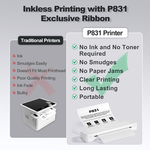 Stampante Termica Phomemo P831 con Nastro Inchiostrato, Macchina per Stampa su Carta A4 Normale, Stampante Portatile A4 per Ufficio/Studio - Product Image 5