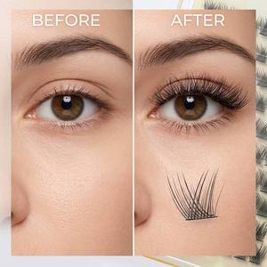 Handmade 3D Multi-cluster Segmented Waterproof Cruelty-Free <strong>Lashes</strong> for Wedding Party Social Events Individual <strong>Lash</strong> Kit - Product Image 4