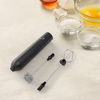 Batidora de Mano Eléctrica Automática de Acero Inoxidable, Personalizable, Portátil, para Espumar Leche, Café, Té, Recargable por USB