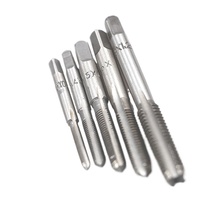 Pexmientas 6 buah Set kunci Tap, pegangan T metrik dapat disesuaikan M6/M7/M8/M10/M12 alat jahit tangan ketukan dan Set mati