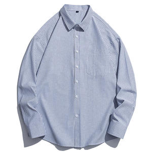 Maglia Invernale da <span class=keywords><strong>Uomo</strong></span> a Maniche Lunghe, Casual, a Righe, in Misto Cotone/Poliestere, Traspirante, Ecologica, Lavabile in Lavatrice - Product Image 2