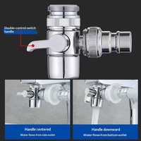 Robinet universel moderne avec aérateur et distributeur d'eau pour raccorder une douchette à un robinet de salle de bain