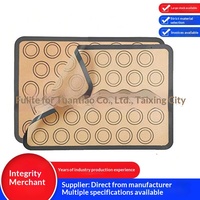 Tapis de cuisson rond pour macarons, résistant aux hautes températures, antiadhésif, compatible four, pour biscuits, 42*29.5cm